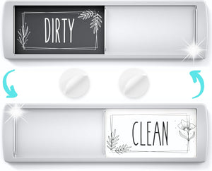 Stylish Clean Dirty Magnet Sign - Ideal for Dishwasher, Dirty Clean Dishwasher Magnet, White/Gray