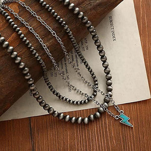 Western Necklaces for Women Navajo Pearl Bow Turquoise Jewelry Gifts