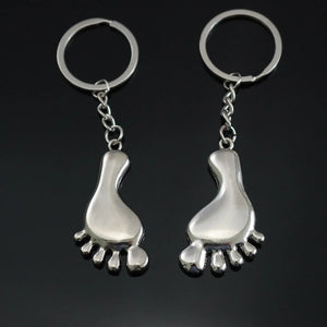 Set of 2 Bigfoot Sasquatch Yeti Big Foot Toes Keychain Key Chain Metal Charm Gift