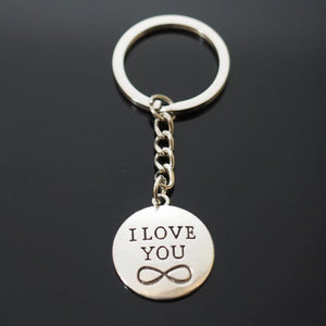I Love You - Infinity Figure 8 Love Forever Pendant Keychain Key Chain Ring Gift