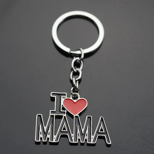 I Love Mama - Heart Keychain - Bag Pendant Charm Mother's Day Birthday Gift