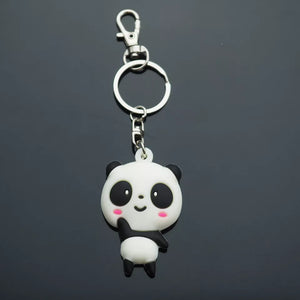 Panda Cute Cartoon Keychain Key Ring Bag Swivel Charm Clip Gift