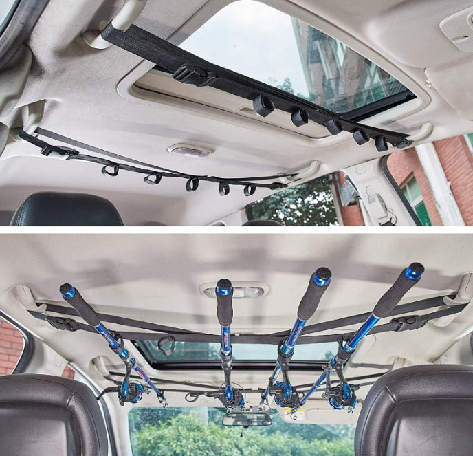 in car fishing rod holder 2 Straps Adjustable Fishing Rod Holder, Pole Carrier for Vehicle/Ship – Shop Premium