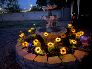 !! Outdoor Sunflower Solar Lights !! Waterproof Decorative Light (1 Pack)