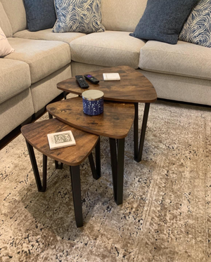 Industrial Nesting Coffee Table, Set of 3 End Tables