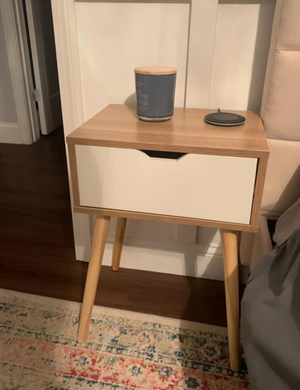 Mid Century Nightstands with Solid Wood Legs