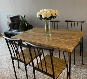 5-Piece Indoor Modern Rectangular Dining Table Furniture Set