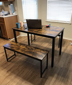 Dining Table Set with 2 Benches