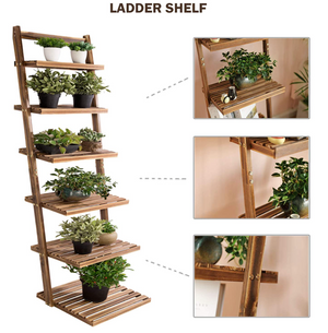 6-Tier Ladder Shelf-Plant Stand Storage Organizer