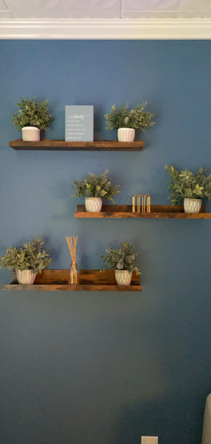 24 Inch Floating Shelves Wall Mounted Set of 3, Rustic Large Wall Shelves