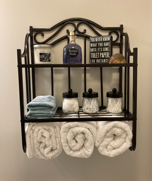 Bathroom Wall Shelf, Oil Rubbed Bronze