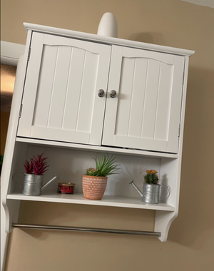 Wall Bathroom Cabinet with 2 Shelf & Towels Bar, Medicine Cabinet with 2 Doors for Bathroom