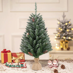 3FT Pre-lit Artificial Christmas Tree 100 LED Light Xmas Tree Holiday Decor