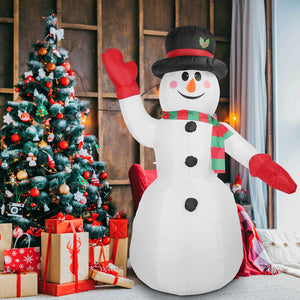 8FT LED Light Up Snowman Outdoor Christmas Inflatable Lighted Yard Decoration