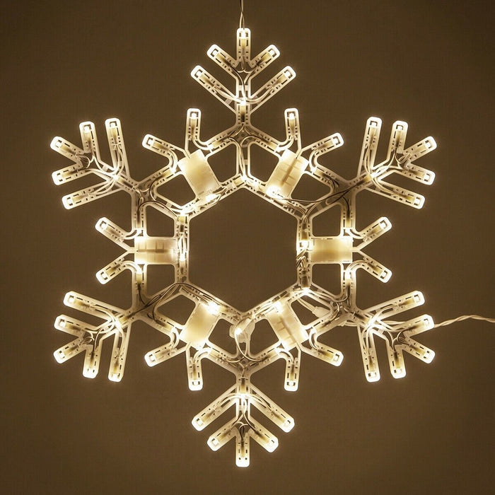 20” Warm White LED Christmas Snowflake Outdoor Hanging Folding Decor