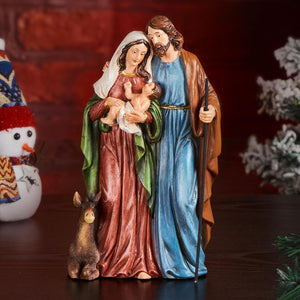 7-Inch Tall Holy Family Resin Nativity Set Scene Religious Figurine Ornament Tabletop Holiday Decorations