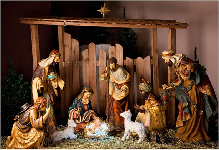 Christmas Manger Scene Photography Backdrop Background, 7 x 5FT