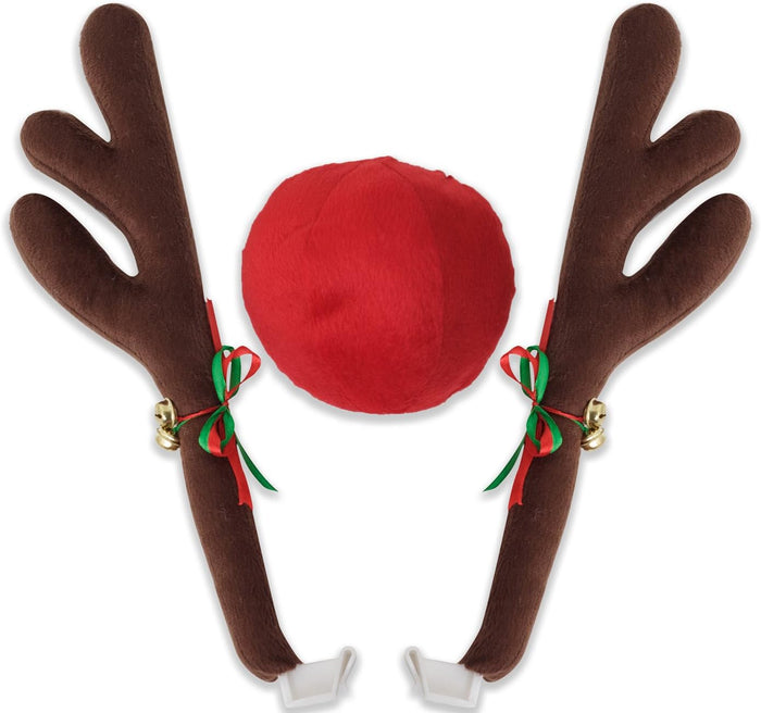 Reindeer Antlers & Nose Christmas Decorations for Car