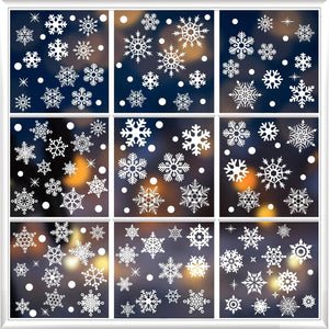 Reusable Double Sided Christmas Window Cling White Snowflake Sticker Decal