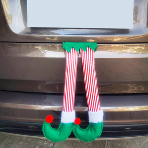 Santa Elf Leg for Trunk Christmas Decoration