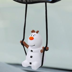 Super Cute Swinging Snowman Car Mirror Hanging Ornament