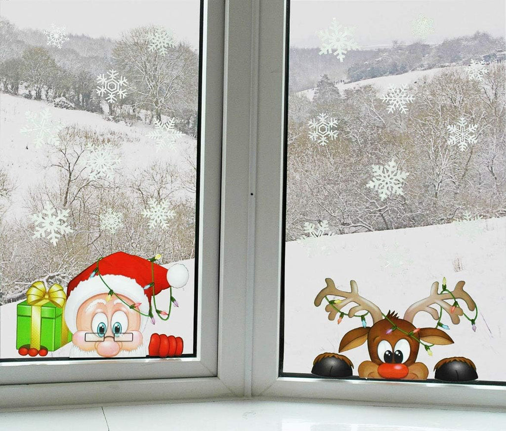 Christmas Windows Static Stickers Clings Removable Vinyl Decal Sticker