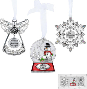 2023 Decorative Hanging Pendant of Car Charm Holiday Keepsake Gift, 3 Pieces, Set A