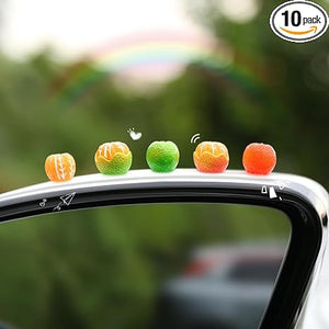 Cute Mini Orange Car Accessories, Interior Dashboard Decorations, 10 Pieces