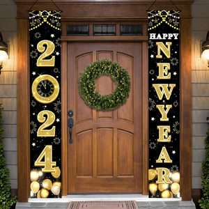 Xtra Large 2024 Happy New Year Banner -72x12 Inch