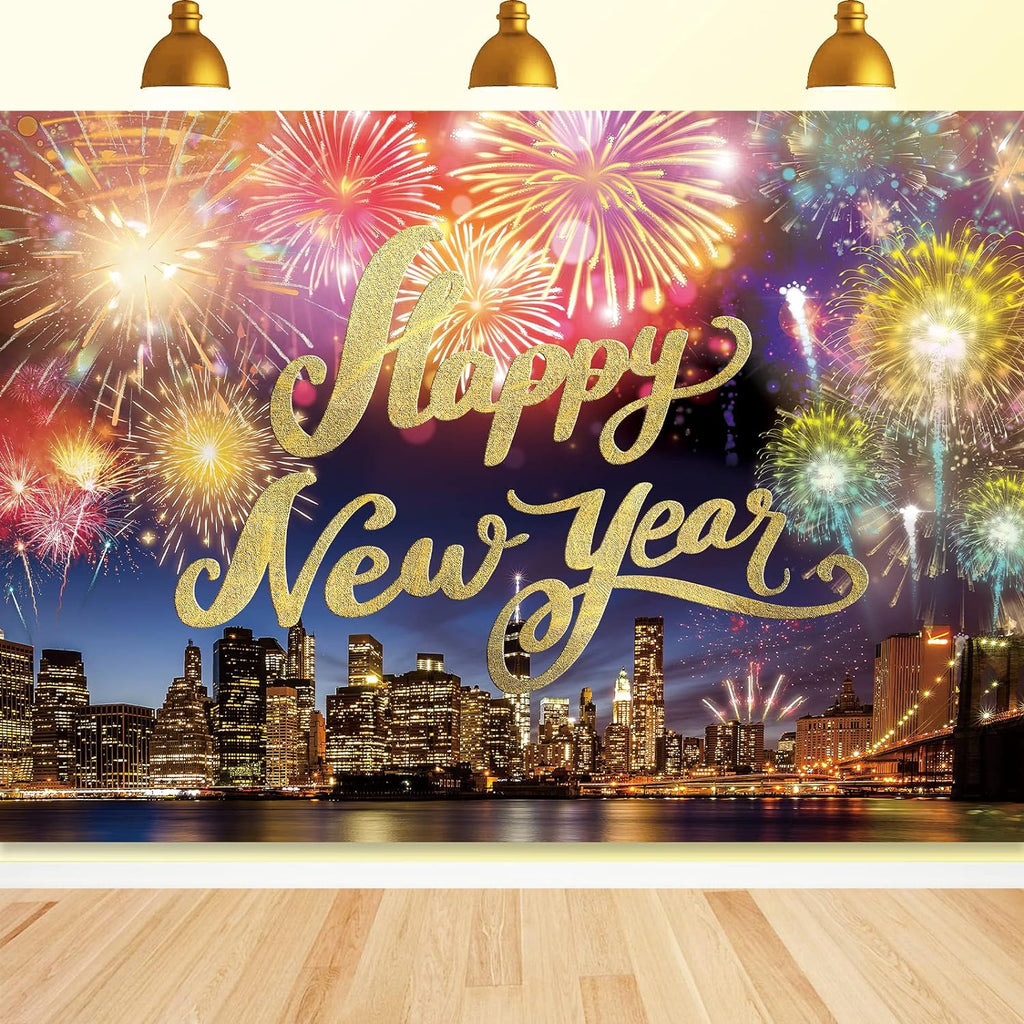 7x5FT Happy New Year Background Banner 2024