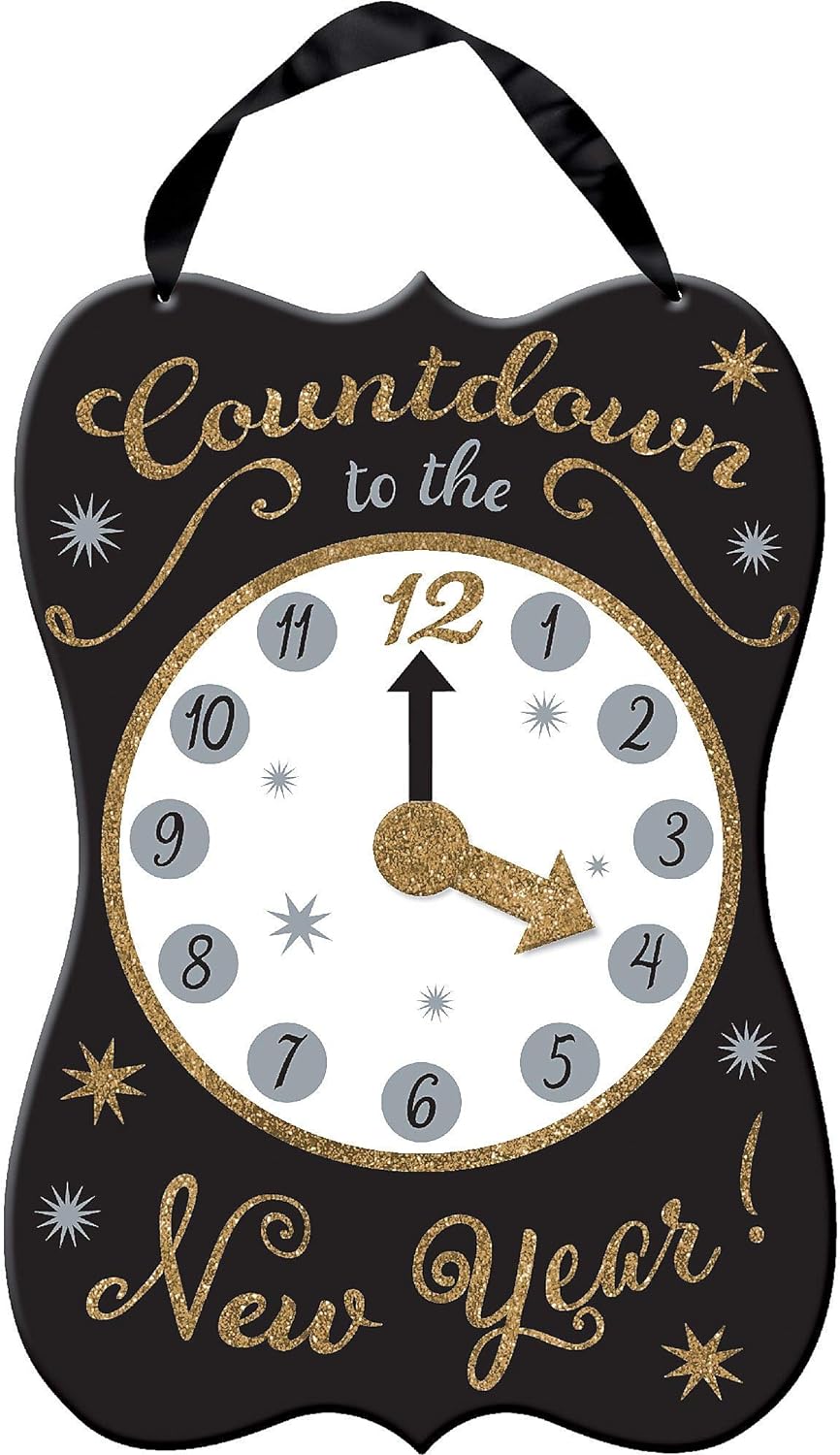 New Year's Countdown Hanging Sign - 15" x 10.5" (1 Pc.)