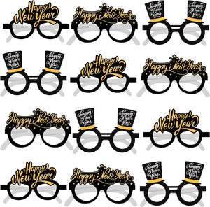 Happy New Year Glasses 2024 - Pack of 12