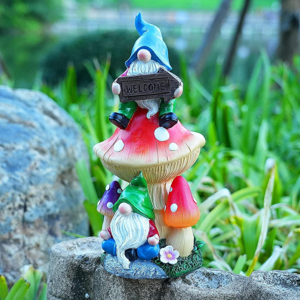 11.8'' Garden Gnome Outdoor Funny Solar Gnomes Figurine