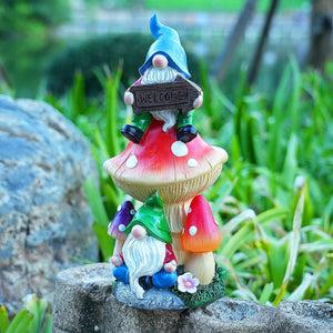 11.8'' Garden Gnome Outdoor Funny Solar Gnomes Figurine