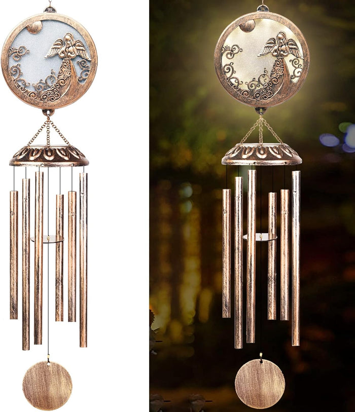 Solar Angel Wind Chimes for Outside Memorial Wind Chimes