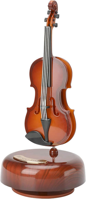 Creative Music Box Violin with Rotating Musical Base