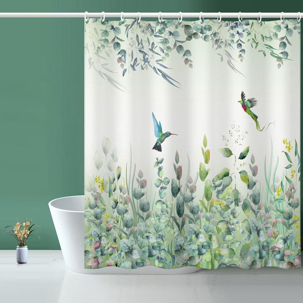 Kingfisher Mint Green Shower Curtain - 72 "W x 72 "L with 12 Hooks