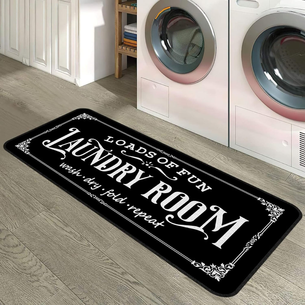 Laundry Room Rug 20"x47" Non Slip Floor Mat Runner Rugs