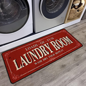 Laundry Mats Mudroom Runner Farmhouse Kitchen Floor Mat (Red, 20 X 47 inch)