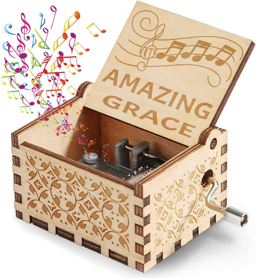 Amazing Grace Wooden Music Boxes | Christian Religious Wooden Music Boxes Presents