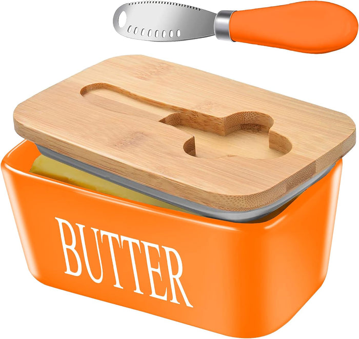 Butter Dish with Multipurpose Knife: Our Large Butter Dish with Lid