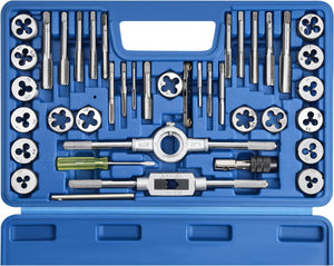 40pcs Metric Tap and Die Set, Metric Standard Rethreading Tool Kit with Thread Wrench