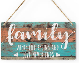 Family Wall Decor for Living Room Kitchen Decorations Wall Rustic Farmhouse Sign