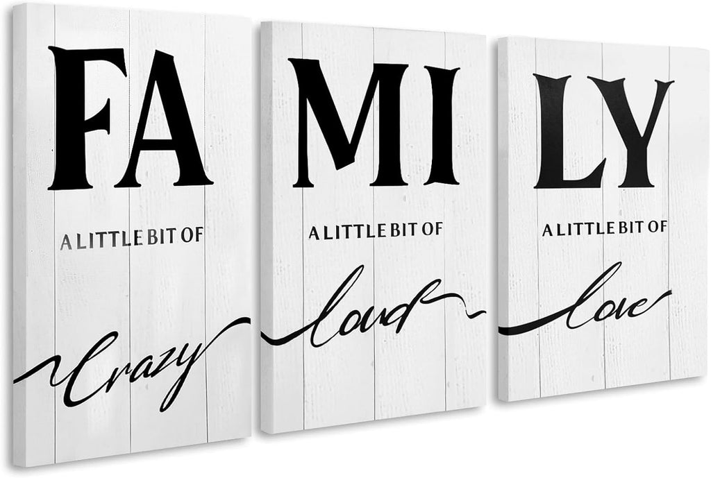 Family Wall Decor Set of 3,Canvas Wall Art Decor（11.8 x15.8 inch）