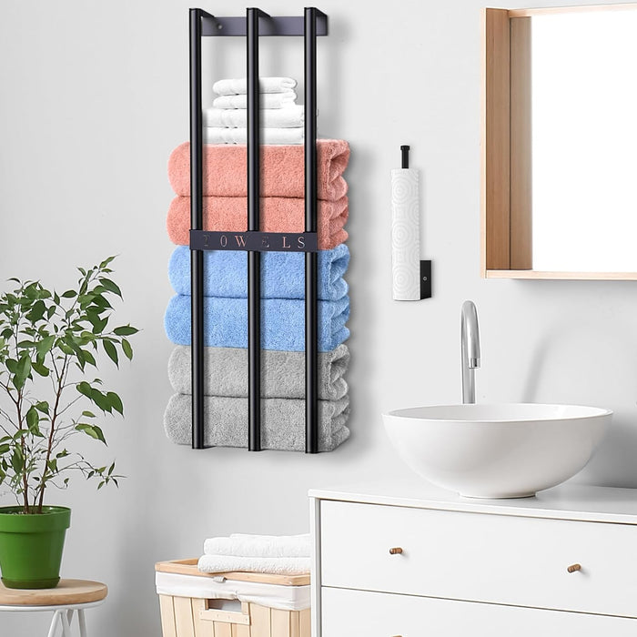 3 Bar Stainless Steel Mounted Towel Storage for Bathroom Wall