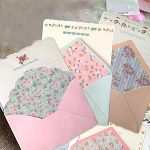 32 Cute Kawaii Lovely Special Design Writing Stationery Paper with 16 Envelope - 32 Letter paper (7.1x5.2 inch)