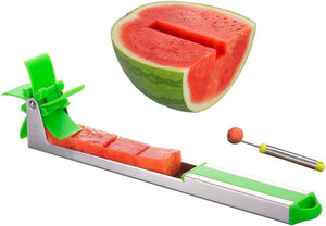 Watermelon Windmill Cutter Slicer, Stainless Steel Shape Fruit Tools Quickly Cut Tool