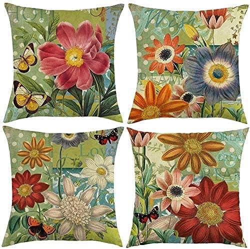 Spring Summer Pillow Covers 18x18, Outdoor Sunflower Pillow Case