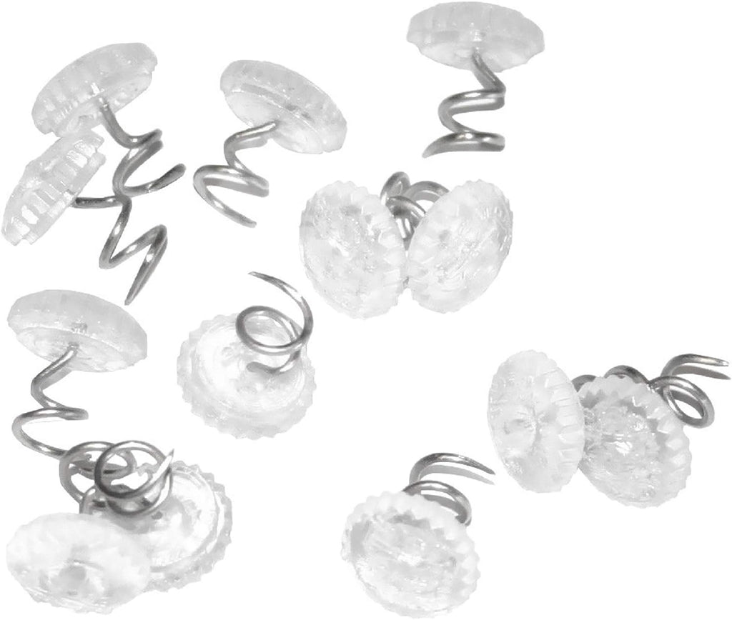 50 Pcs Upholstery Tacks Headliner Pins Clear Heads Twist Pins , Clear