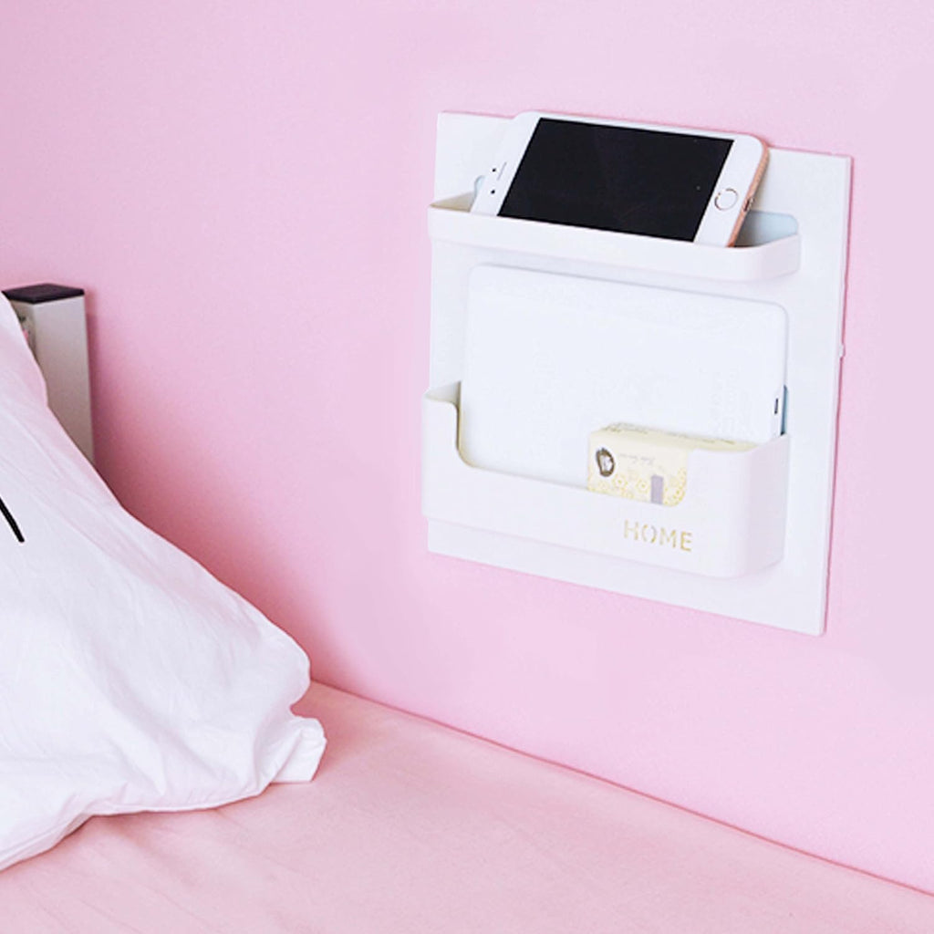 Bedside Shelf Accessories Organizer- Wall Mount Self Stick On
